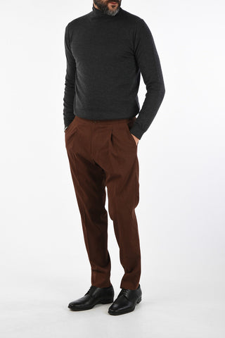 drawstring waist single pleat ACADEMY trousers