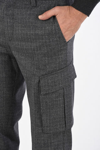 district check ACADEMY Cargo trousers