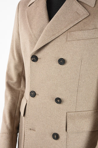 cashmere double breasted Chesterfield coat