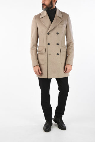 cashmere double breasted Chesterfield coat