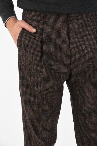 pantalone a una pince ACADEMY pied-de-poule
