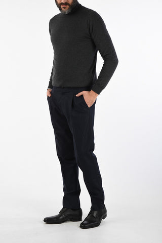 drawstring waist single pleat ACADEMY trousers