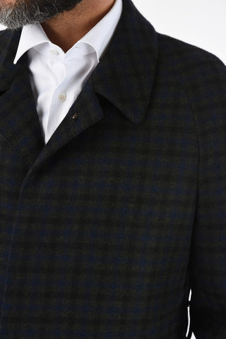 CC COLLECTION cappotto pin check in lana vergine