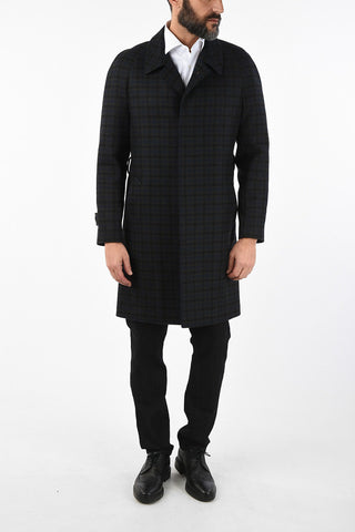 CC COLLECTION cappotto pin check in lana vergine