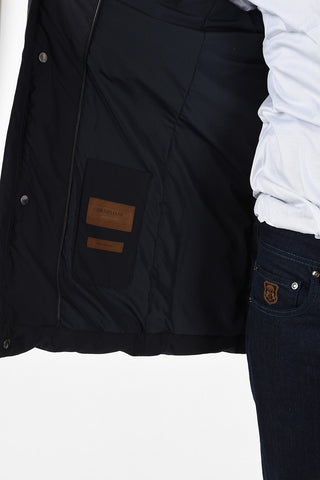ID down jacket with beaver fur neck