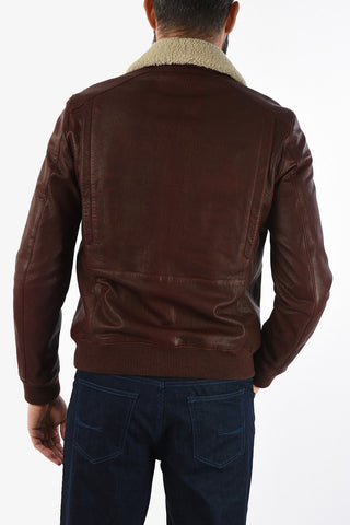 ID leather flight jacket