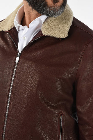 ID leather flight jacket