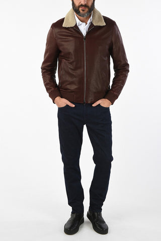 ID leather flight jacket
