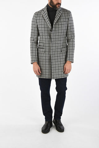 CC COLLECTION gun club check virgin wool coat