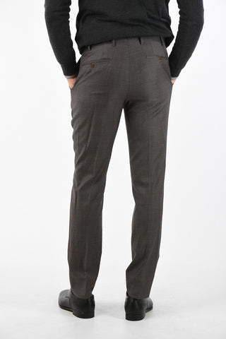 houndstooth LEADER single pleat trousers