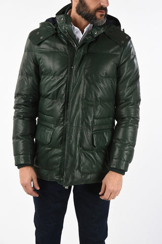 ID leather down jacket