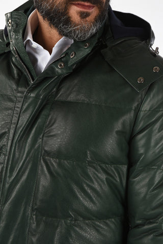 ID leather down jacket
