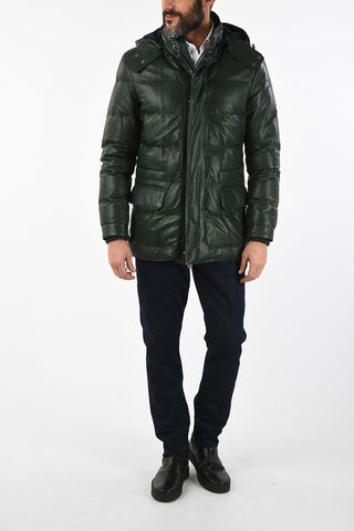 ID leather down jacket