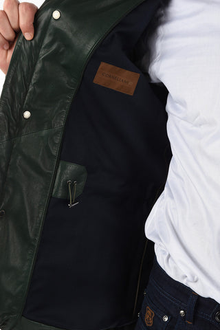 ID leather down jacket