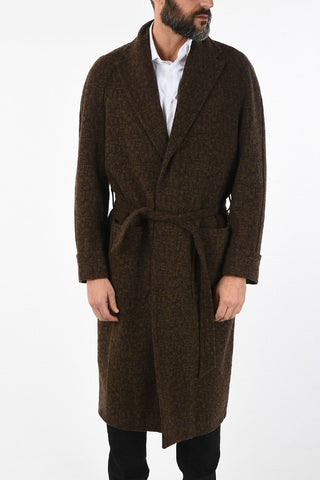 trench monopetto in lana vergine