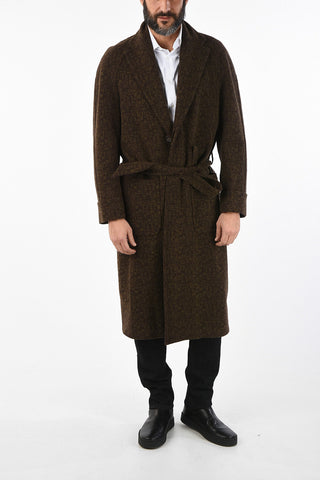 trench monopetto in lana vergine