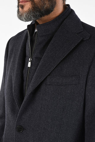 ID cappotto IDENTITY in Lana Vergine Plain Herringbone