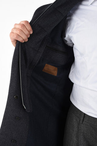 ID cappotto IDENTITY in Lana Vergine Plain Herringbone