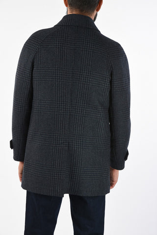 houndstooth virgin wool coat
