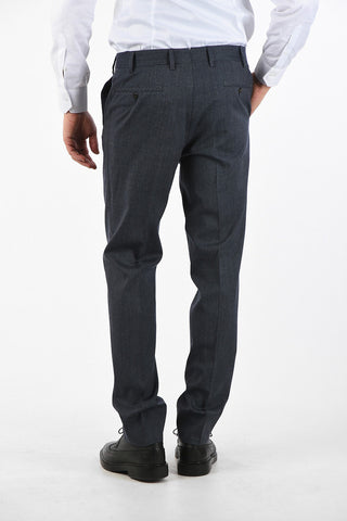 single pleat LEADER belt loops trousers