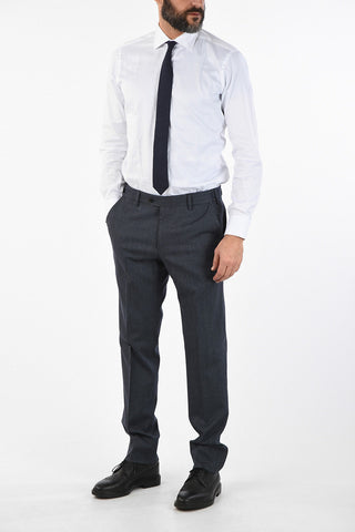 single pleat LEADER belt loops trousers