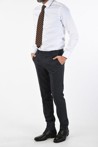 pantalone a una pince ACADEMY district check