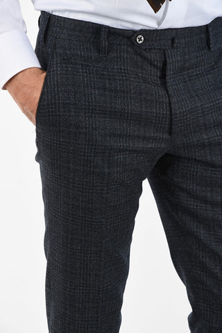 pantalone a una pince ACADEMY district check