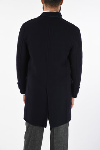virgin wool and cashmere reversible coat