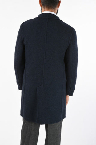 virgin wool and cashmere reversible coat