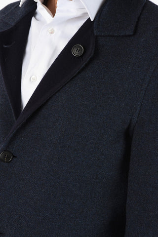virgin wool and cashmere reversible coat