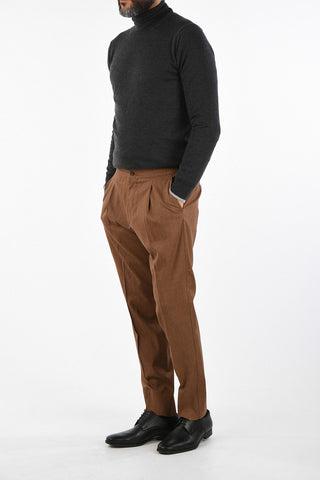 drawstring waist single pleat ACADEMY trousers