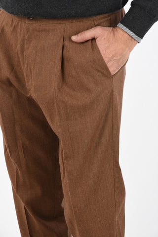 drawstring waist single pleat ACADEMY trousers