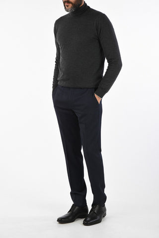 Mid-rise waist single pleat ACADEMY trousers