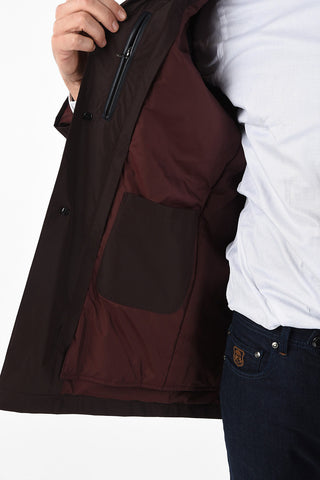 three-quarter length chesterfield coat