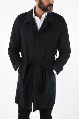 cashmere single breasted trench