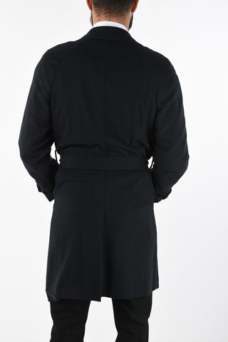 cashmere single breasted trench
