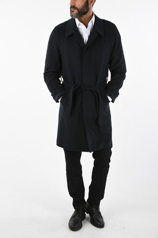 cashmere single breasted trench