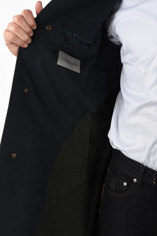 cashmere single breasted trench