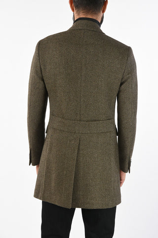 virgin wool double breasted Chesterfield coat