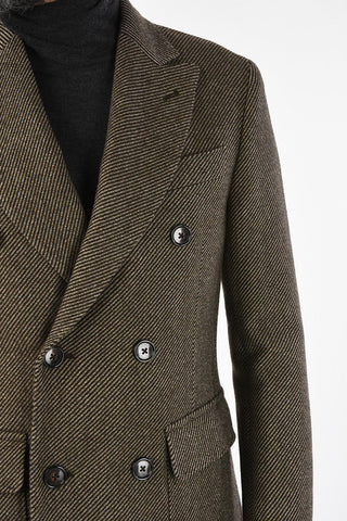 virgin wool double breasted Chesterfield coat