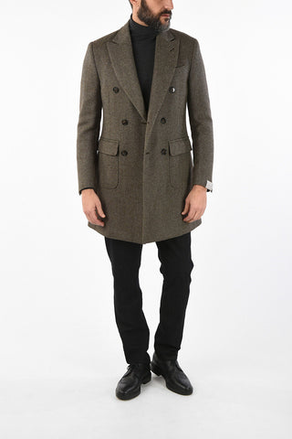 virgin wool double breasted Chesterfield coat