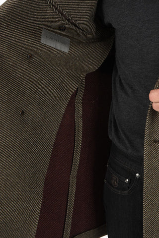 virgin wool double breasted Chesterfield coat