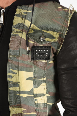 Camouflage hooded outerwear