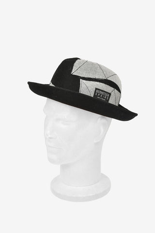 wool trilby with patchs