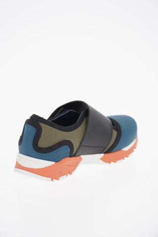 Fabric Slip On With Leather Details