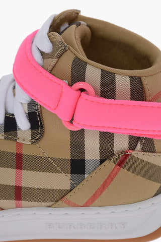 Check HighTop Snakers with leather Details
