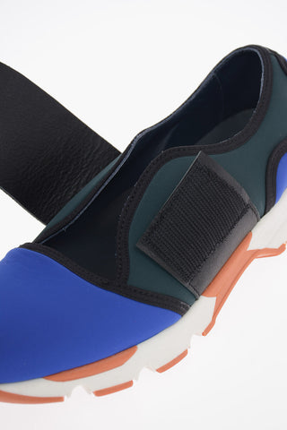 Fabric Slip On With Leather Details