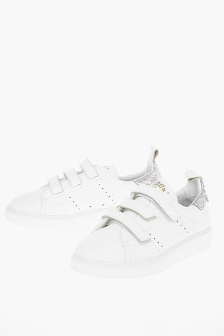 Leather SMASH Sneakers with Glitter Detail