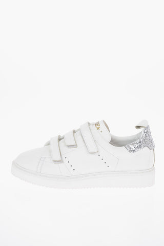 Leather SMASH Sneakers with Glitter Detail