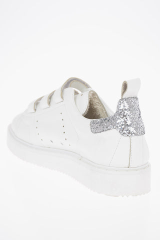 Leather SMASH Sneakers with Glitter Detail